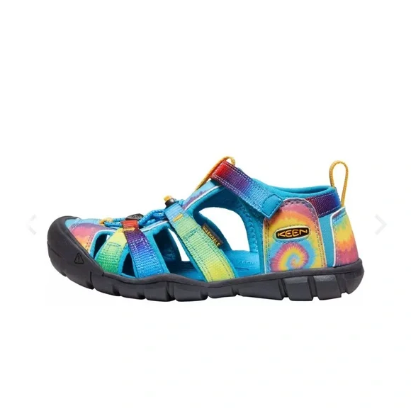 Vibrant KEEN® Big Kids Size 6 Seacamp II CNX in Vivid Blue/Original Tie Dye, GUC - Picture 7 of 14
